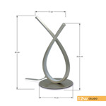 Imagen de Lampara de mesa LED Isadora Cross 12W Cálida Nickel Ø14m 28cm h
