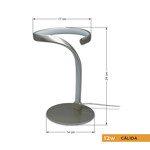 Imagen de Lampara de mesa LED Isadora Round 12W Cálida Nickel Ø17cm 24cm h