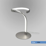 Imagen de Lampara de mesa LED Isadora Round 12W Fria Nickel Ø17cm 24cm h