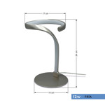 Imagen de Lampara de mesa LED Isadora Round 12W Fria Nickel Ø17cm 24cm h
