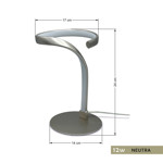Imagen de Lampara de mesa LED Isadora Round 12W Neutra Nickel Ø17cm 24cm h