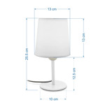 Imagen de LAMPARA Veladora Blanca c/Pantalla 25.5cm H