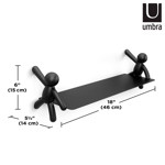 Imagen de REPISA Buddy Negro UMBRA 14x46cm