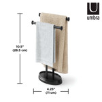 Imagen de TOALLERO de mesa Negro Doble UMBRA 11x26.5x9.5cm