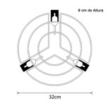 Imagen de SOPORTE redondo para Garrafas Metal Ø32cm
