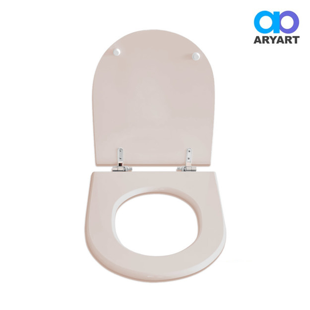 Imagen de TAPA WC Hueso Madera Laqueada Herraje Metal Riviera