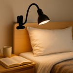 Imagen de LAMPARA LED Pinza 5w Calida Flexible Negro