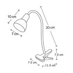 Imagen de LAMPARA LED Pinza 5w Calida Flexible Negro