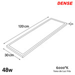Imagen de PANEL LED Rectangular Blanco 48w Frío 30x120cm Dense
