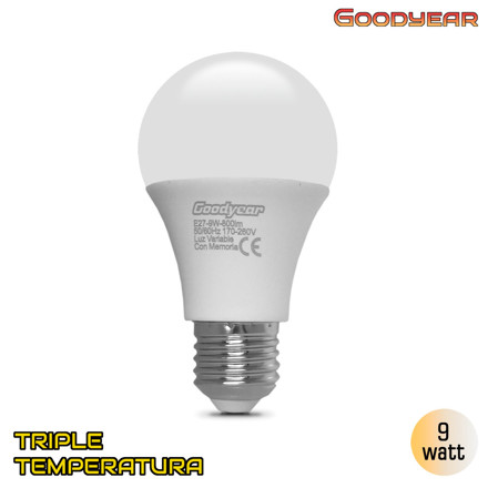 Imagen de LÁMPARA LED Bulbo 9w E27 Tono Variable Goodyear