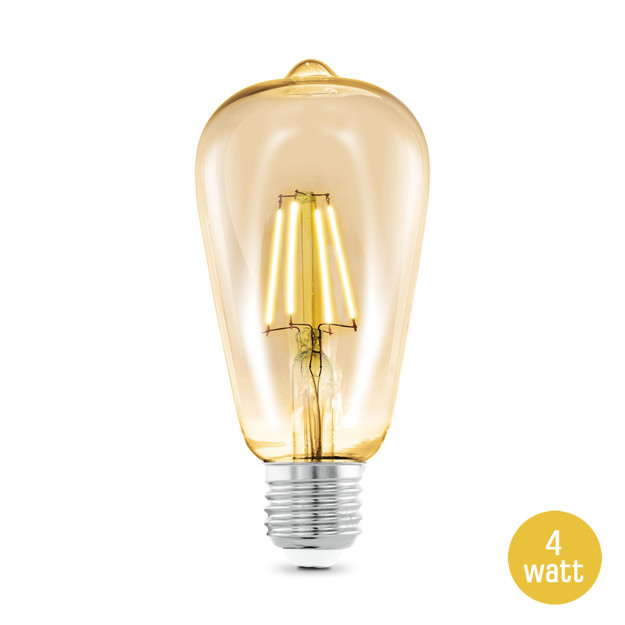 Imagen de LÁMPARA LED Morron Vintage Ambar 4w E27-ST65 Cálida