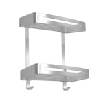 Imagen de REPISA Doble Toronto Aluminio Natural 32x12.5x35cm