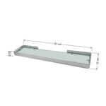 Imagen de REPISA Toronto Aluminio Natural Vidrio 51x12x3cm