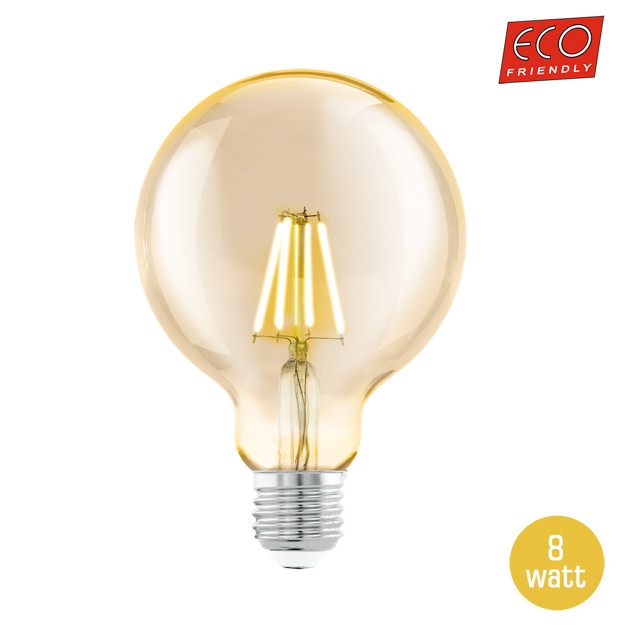 Imagen de LÁMPARA LED Globo Vintage Ambar 8w E27 Cálida Eco