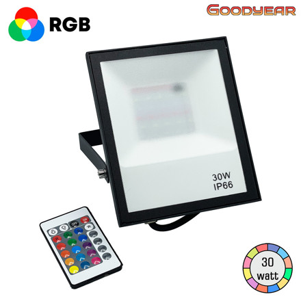 Imagen de REFLECTOR LED RGB 30W C/Control 17x14cm IP 66