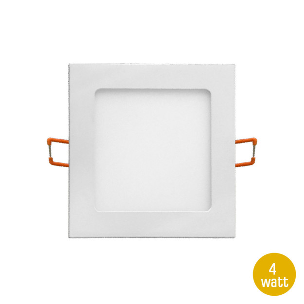 Imagen de PANEL LED Embutir Cuadrado Blanco 4w Cálido 11x11cm