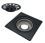 Imagen de REJILLA Negra 15x15 Acero Sifonada