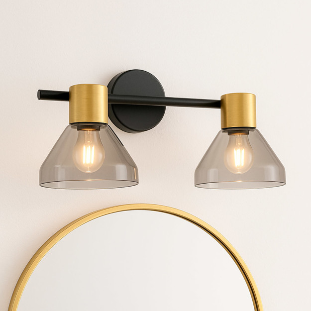 Imagen de Spot BARDOT 2 Luces E14 Oro con Tulipa