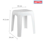 Imagen de BANQUETA Blanca Astra 34x34x41.3cm H