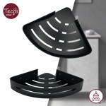 Imagen de ESQUINERO Simple Toronto Aluminio Negro 23x23x4.5