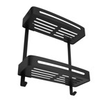 Imagen de REPISA Doble Toronto Aluminio Negro 32x12.5x35cm