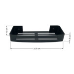 Imagen de REPISA Simple Toronto Aluminio Negra 32x12.5x4.5cm