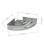 Imagen de ESQUINERO Simple Toronto Aluminio Natural 23x23x4.5