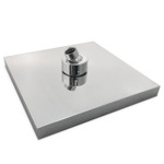 Imagen de ROSETON Cuadrado Cromo c/Rotula 20x20cm Abs/Silicona