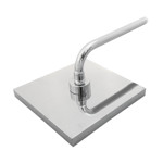 Imagen de ROSETON Cuadrado Cromo c/Rotula 20x20cm Abs/Silicona