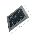Imagen de ROSETON Rectangular Lena c/Rótula 22X19cm Plástico/Silicona