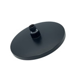 Imagen de ROSETON Redondo Negro c/Rótula 22cm Ø Abs/Silicona