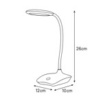 Imagen de LAMPARA de Escritorio Recargable Led 4.6w Blanca Tacti Luz Fria