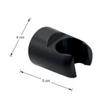 Imagen de SOPORTE P/Ducha Telefono Negro Plastico Fijo