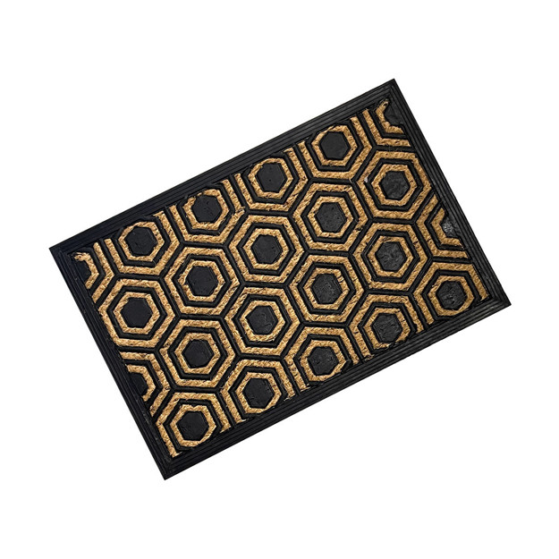 Imagen de FELPUDO Coco 40x60 Hexagonos c/Goma
