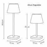 Imagen de LAMPARA de Escritorio Recargable Led 5w Blanca Pant. Lisa Luz Variable - Tacti