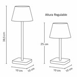 Imagen de LAMPARA de Escritorio Recargable Led 5w Blanca Pant.Corrugada Luz Variable - Tactil