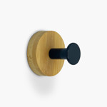 Imagen de PERCHA de Pared Adhesiva Redonda Mad/Negro