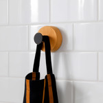 Imagen de PERCHA de Pared Adhesiva Redonda Mad/Negro