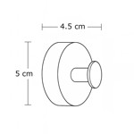 Imagen de PERCHA de Pared Adhesiva Redonda Mad/Negro