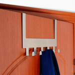Imagen de Perchero Acero para Puerta 5 Ganchos 30*4.5prf./15cm H