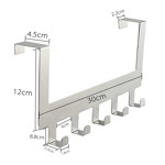 Imagen de Perchero Acero para Puerta 5 Ganchos 30*4.5prf./15cm H