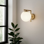 Imagen de APLIQUE de Pared Cap 1 Luz E27 Dorado con Vidrio Ø15cm 21cm h