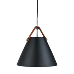 Imagen de COLGANTE 1 Luz E27 Lars Negro/Cuero Ø27x26H