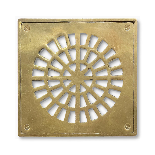 Imagen de REJILLA c/Marco 15x15 Bronce Pulido Inyectada