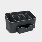 Imagen de ORGANIZADOR Multifuncional c/Reparticiones y Cajon Gris Oscuro 22x11x12cm H