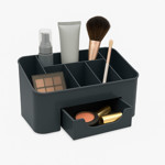 Imagen de ORGANIZADOR Multifuncional c/Reparticiones y Cajon Gris Oscuro 22x11x12cm H