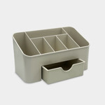 Imagen de ORGANIZADOR Multifuncional c/Reparticiones y Cajon Beige 22x11x12cm H