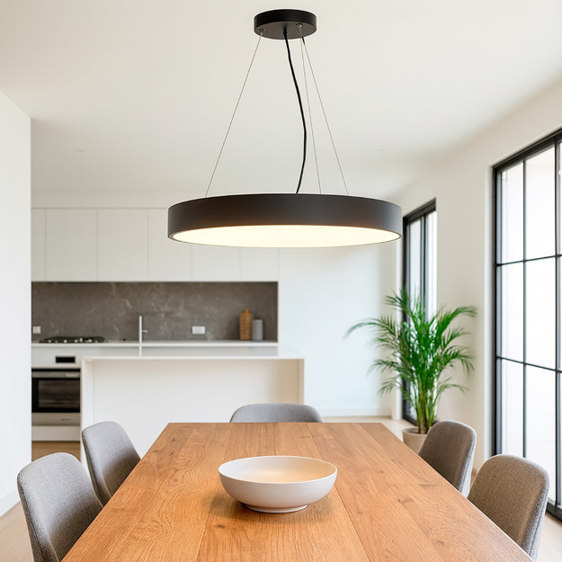 Imagen de Colgante Led 48w Circular 60Ø Negro Neutro Dense