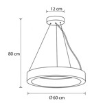 Imagen de COLGANTE Led 48w Aro Negro Calido 60Ø
