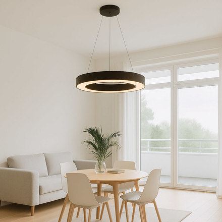 Imagen de COLGANTE Led 48w Aro Negro Calido 60Ø